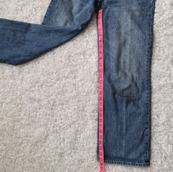 Denim Forum The Farrah High Rise Wide Leg Jeans Blue 23 Organic Cotton 70's - Picture 13 of 16